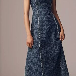Elliat Cora Denim Midi Dress in Navy